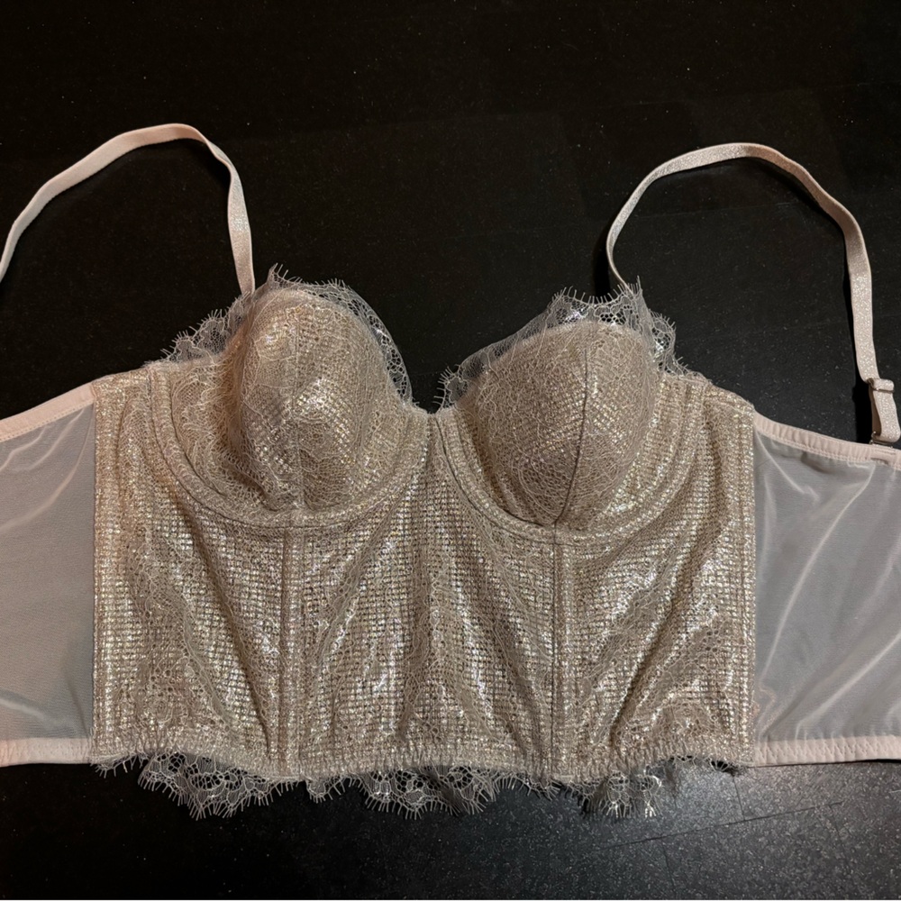 Victorias secret gold sparkle corset
